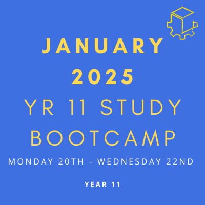 Study Bootcamp Year 11: January 2025 (20th-22nd)